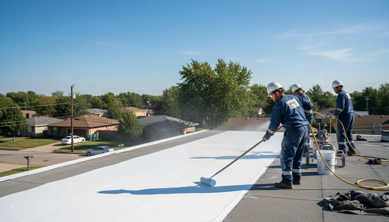 Commercial roof coating in Clarence, LA near me
